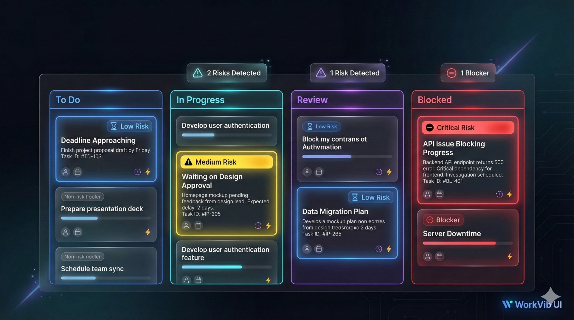 Spot risks before they become blockers